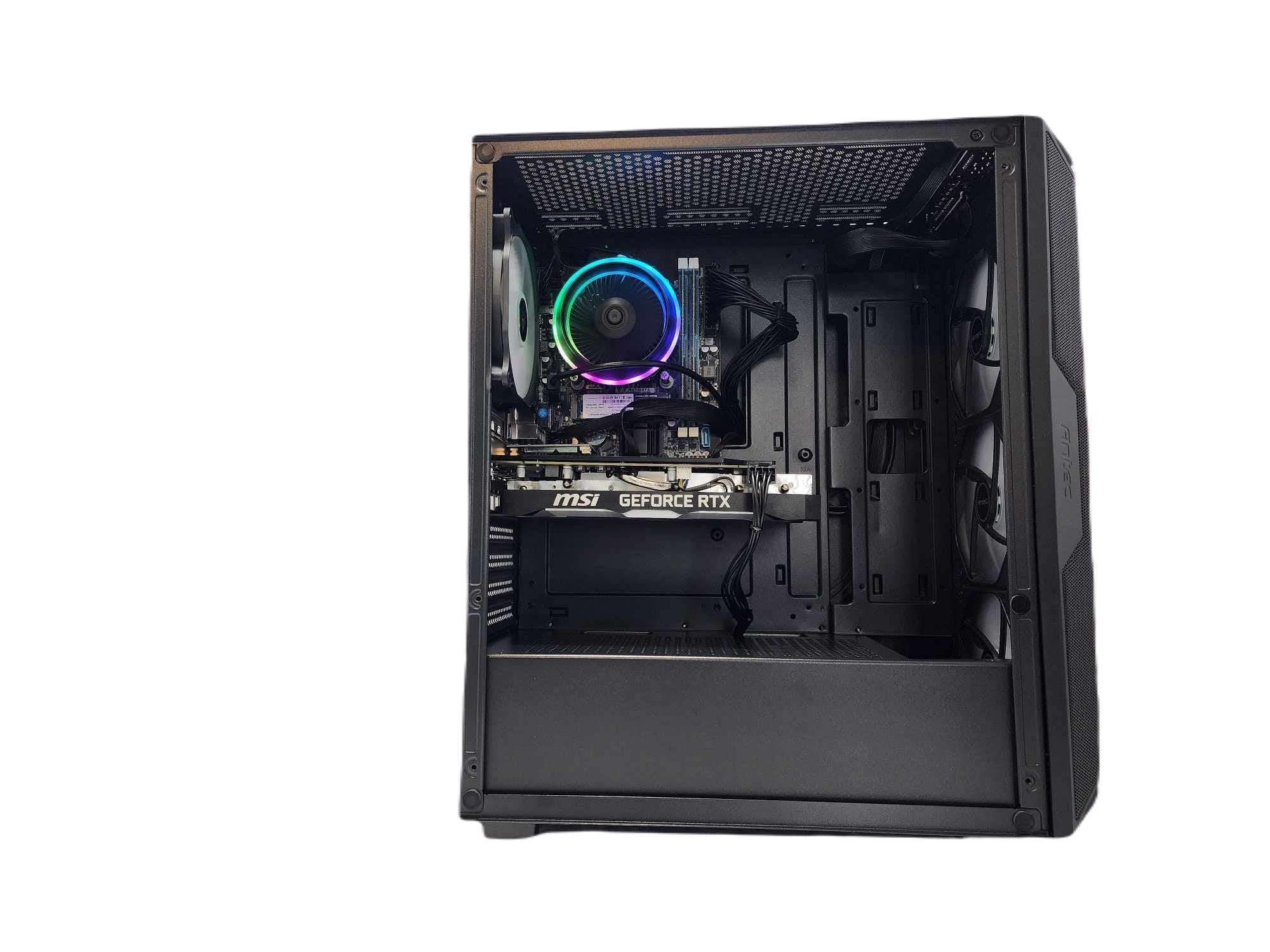 Gaming Desktop PC Computer Intel i3 NVIDIA RTX 4060 1TB SSD 16GB DDR4 AX61 Black H610 - Geek Tech