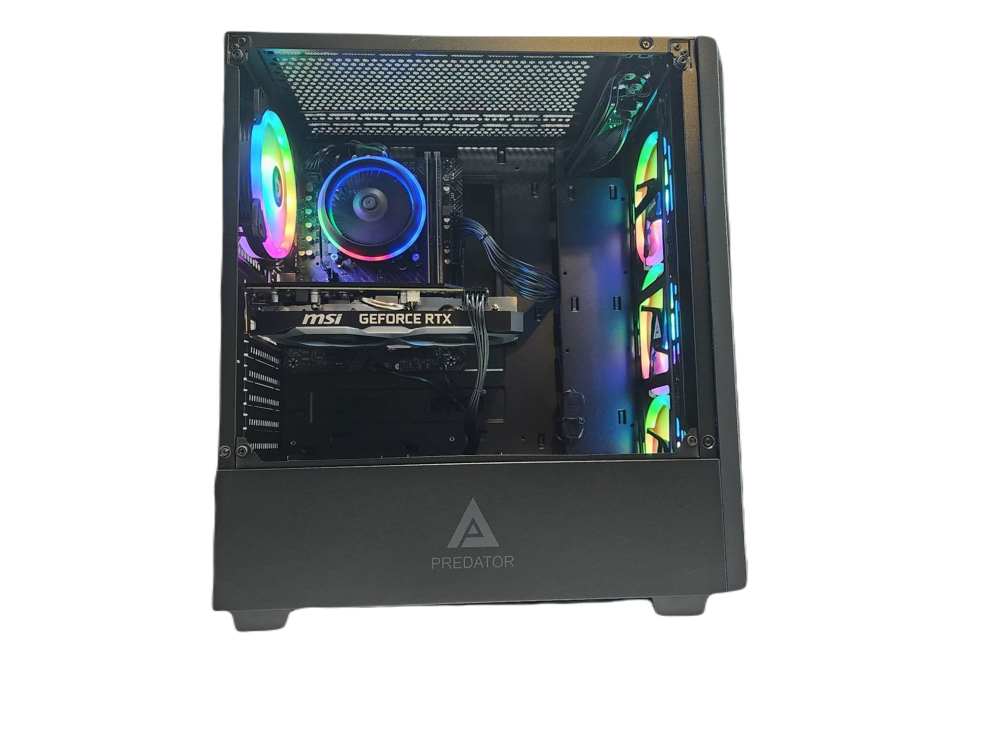 Gaming Desktop PC Computer Intel i3 NVIDIA RTX 4060 1TB SSD 32GB DDR5 Predator Black H610 - Geek Tech