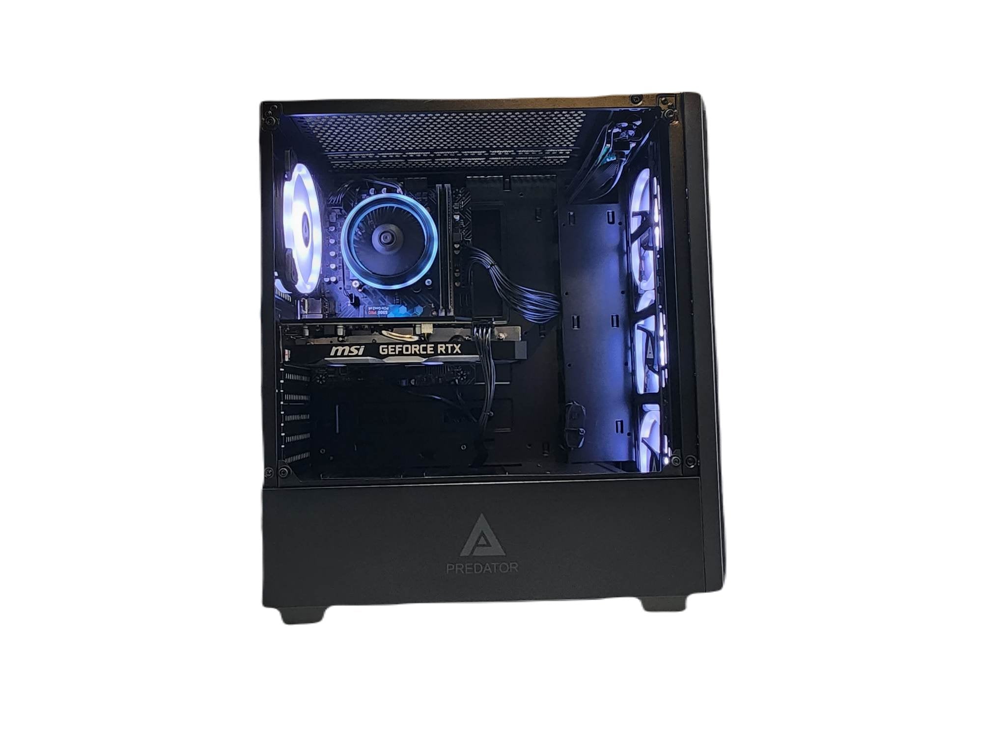 Gaming Desktop PC Computer Intel i3 NVIDIA RTX 4060 1TB SSD 32GB DDR5 Predator Black H610 - Geek Tech