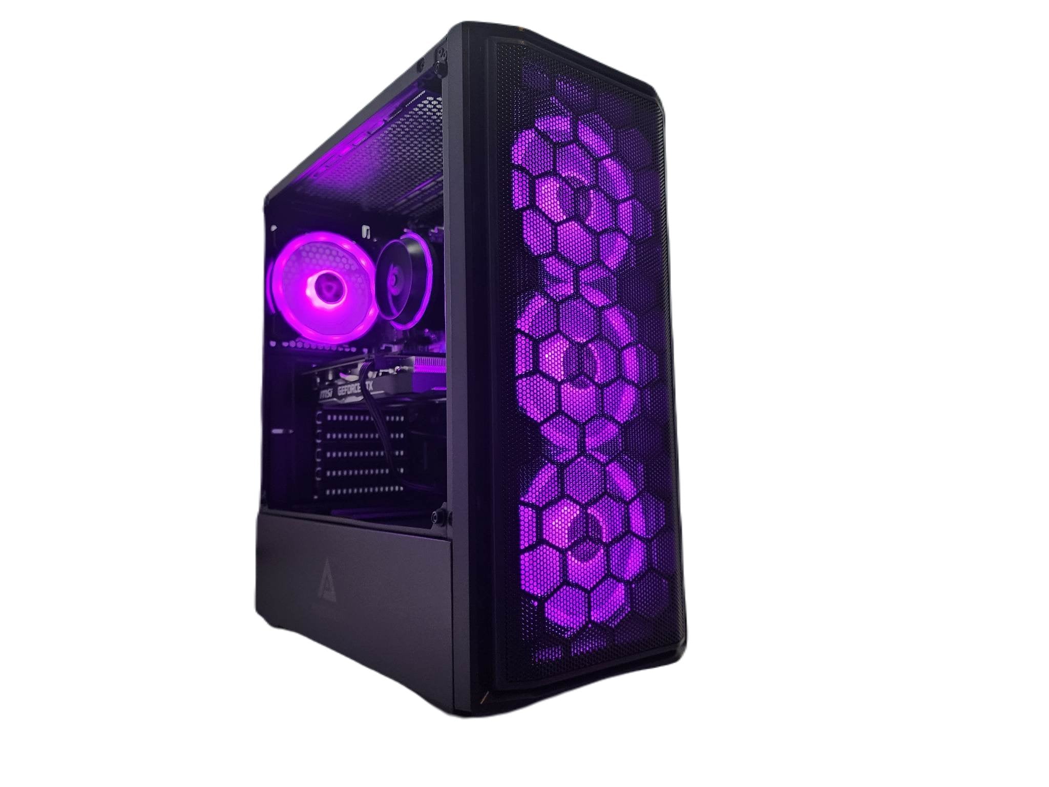 Gaming Desktop PC Computer Intel i3 NVIDIA RTX 4060 2TB SSD 32GB DDR5 Predator Black H610 - Geek Tech