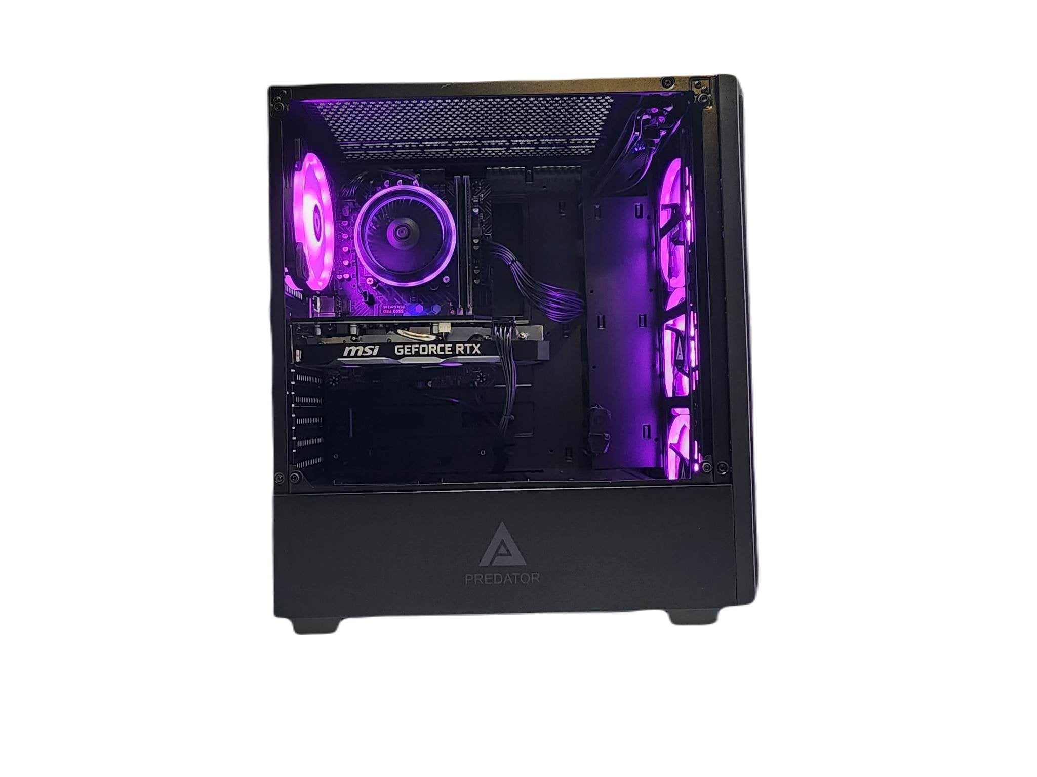 Gaming Desktop PC Computer Intel i3 NVIDIA RTX 4060 2TB SSD 32GB DDR5 Predator Black H610 - Geek Tech