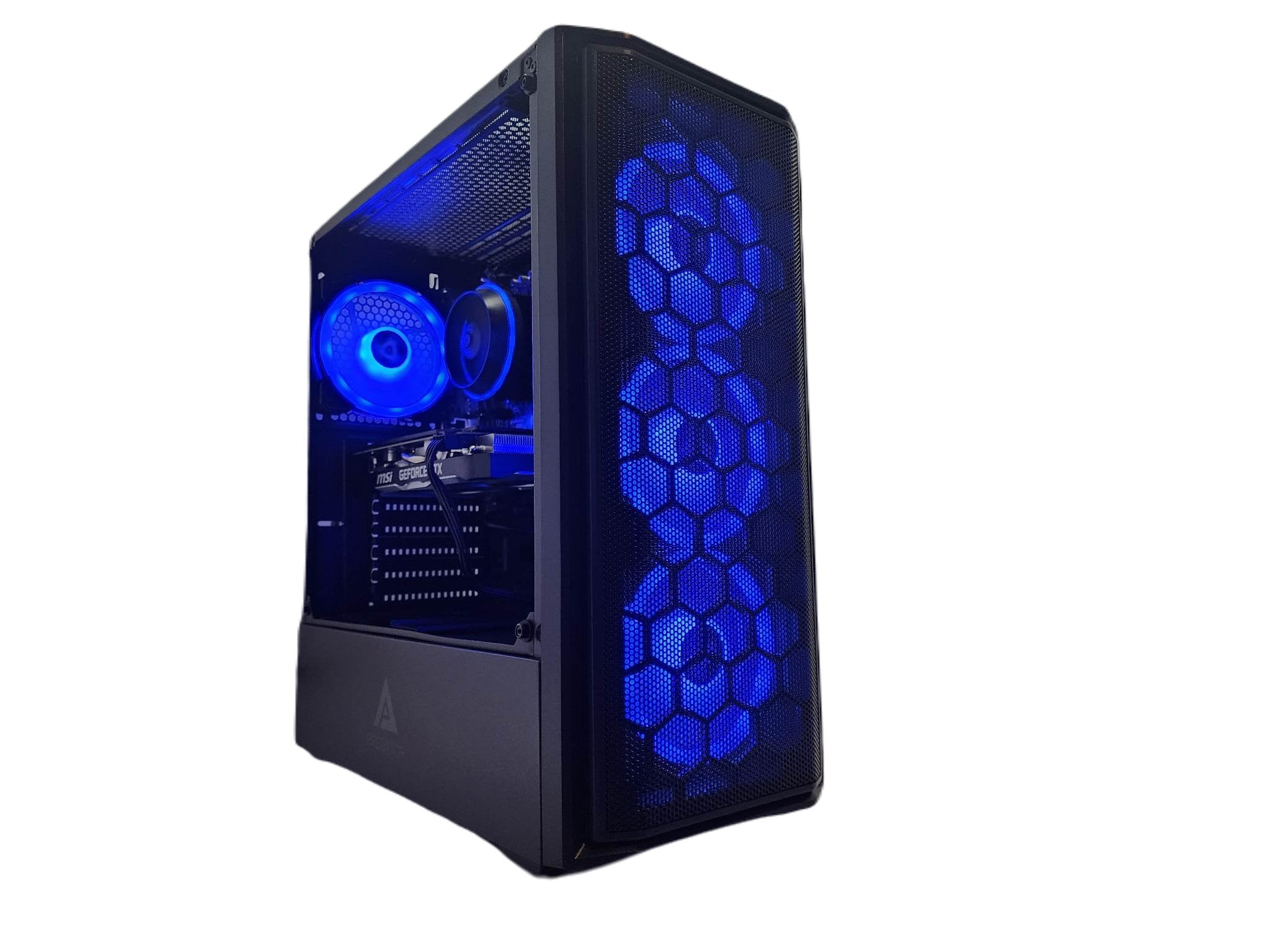 Gaming Desktop PC Computer Intel i3 NVIDIA RTX 4060 2TB SSD 32GB DDR5 Predator Black H610 - Geek Tech