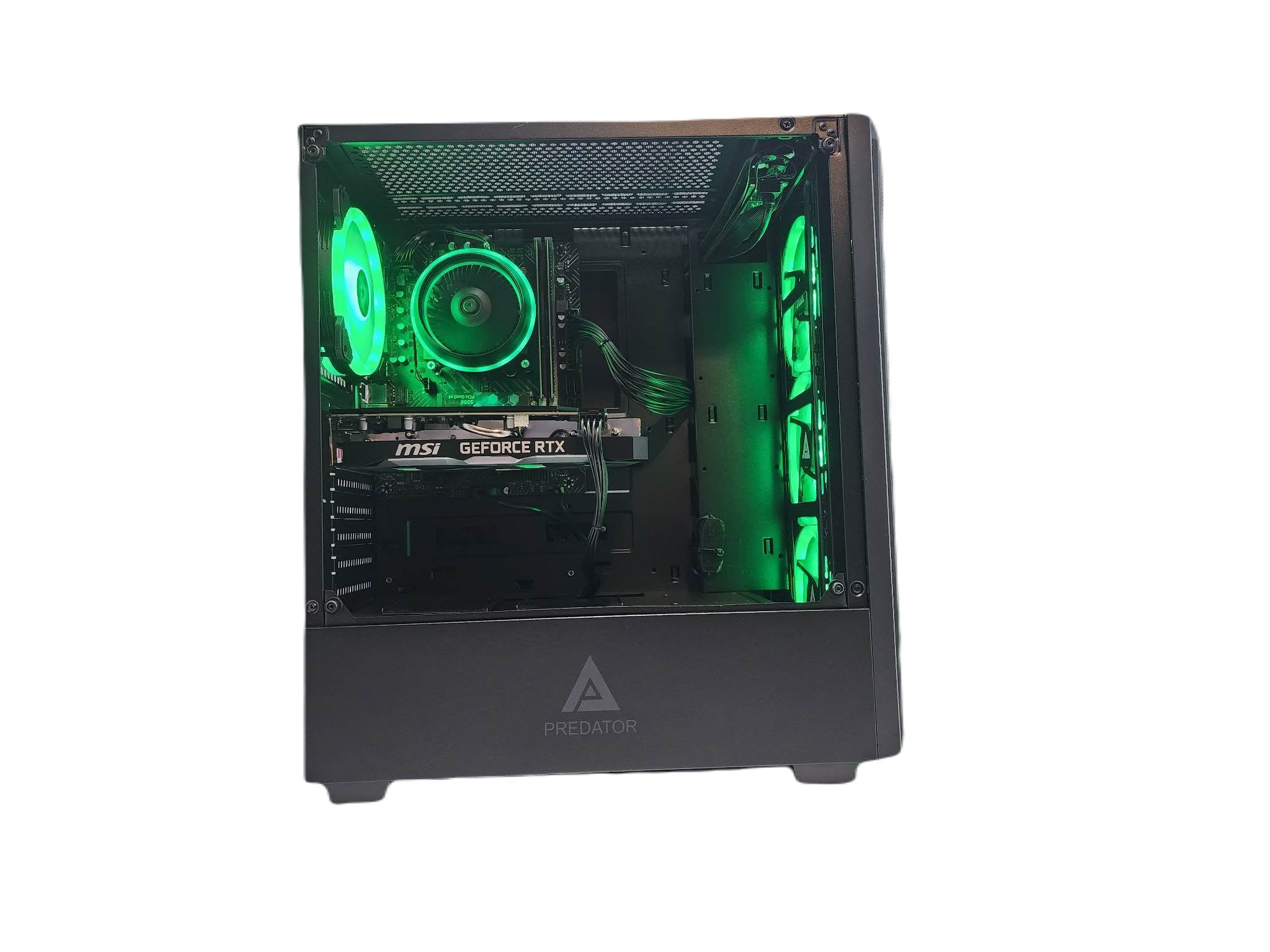 Gaming Desktop PC Computer Intel i3 NVIDIA RTX 4060 2TB SSD 32GB DDR5 Predator Black H610 - Geek Tech