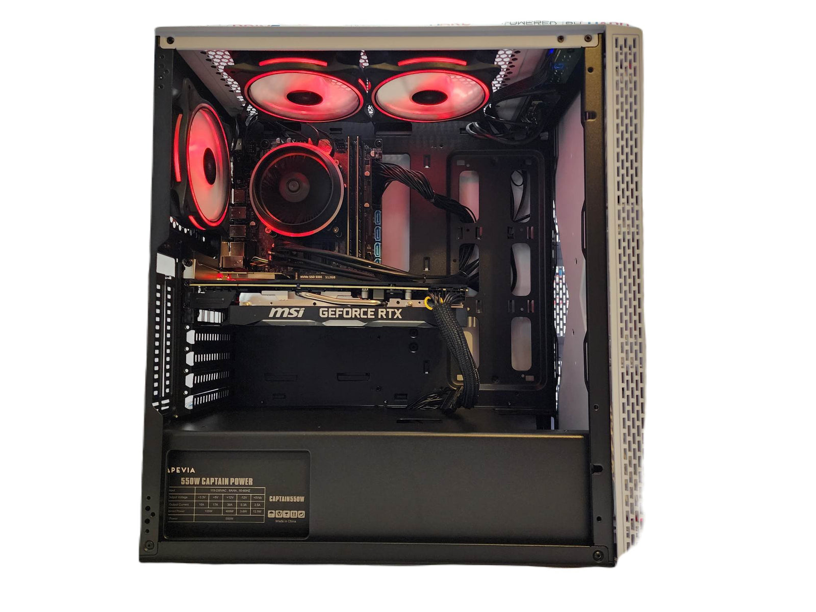 Gaming Desktop PC Computer Intel i5 NVIDIA GeForce RTX 4060 1TB SSD 16gb Blackwidow White H610 - Geek Tech