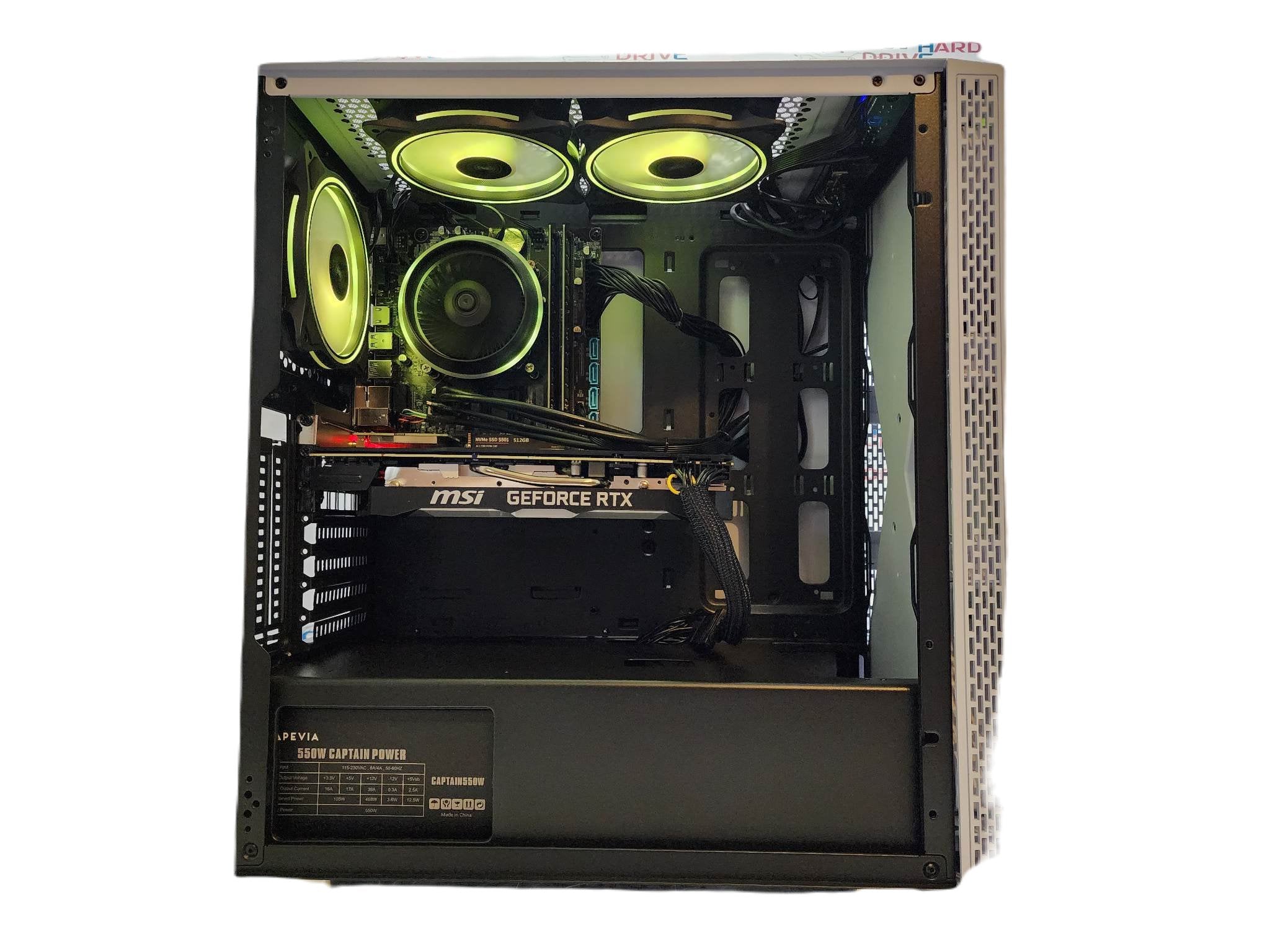 Gaming Desktop PC Computer Intel i5 NVIDIA GeForce RTX 4060 2TB SSD 32gb Blackwidow White H610 - Geek Tech