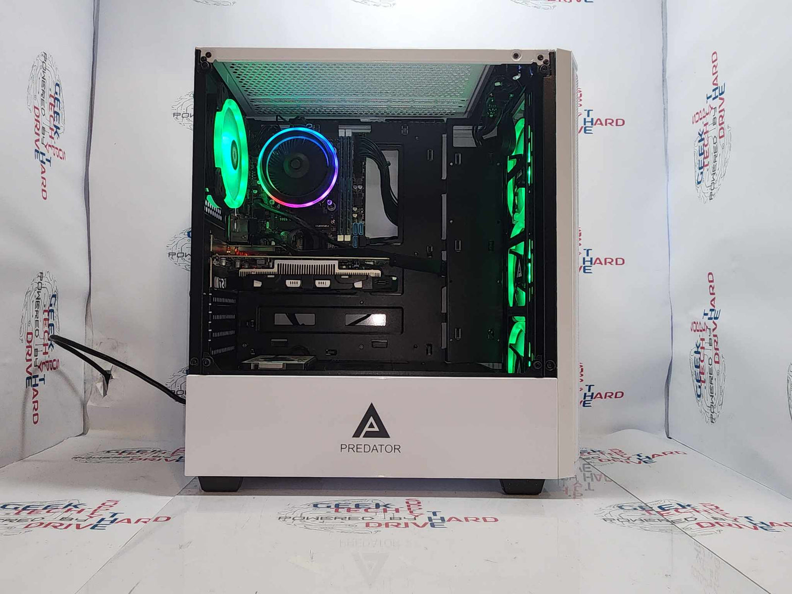 Gaming Desktop PC Computer Intel i5 NVIDIA RTX 2060 DDR5 SSD 500GB 1TB 2TB 8GB 16GB 32GB RGB NVIDIA GTX RTX WiFi Predator White H610 - Geek Tech