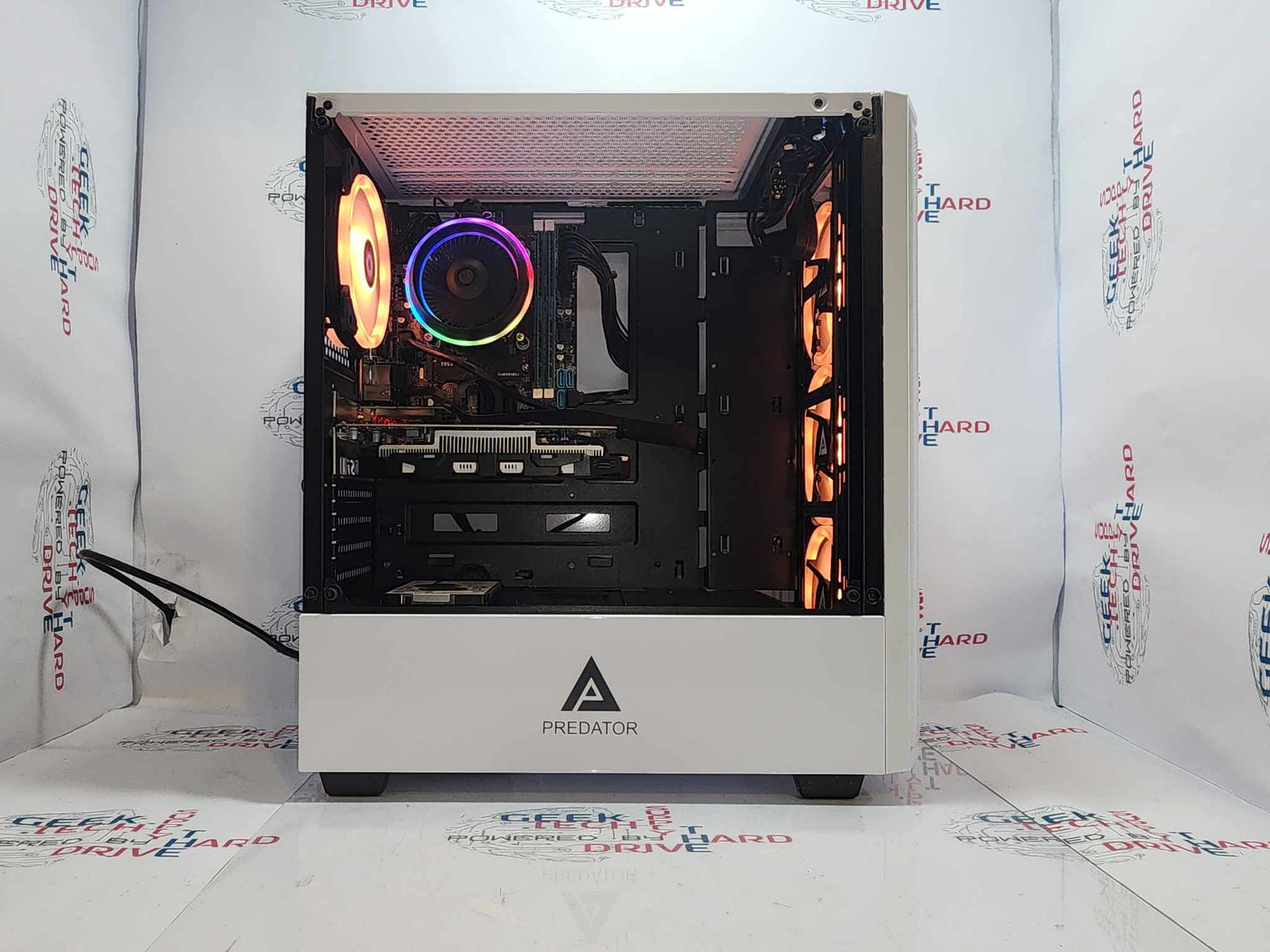 Gaming Desktop PC Computer Intel i5 NVIDIA RTX 2060 DDR5 SSD HDD 128GB 256GB 500GB 8GB 16GB 32GB RGB NVIDIA GTX RTX WiFi Predator White H610 - Geek Tech