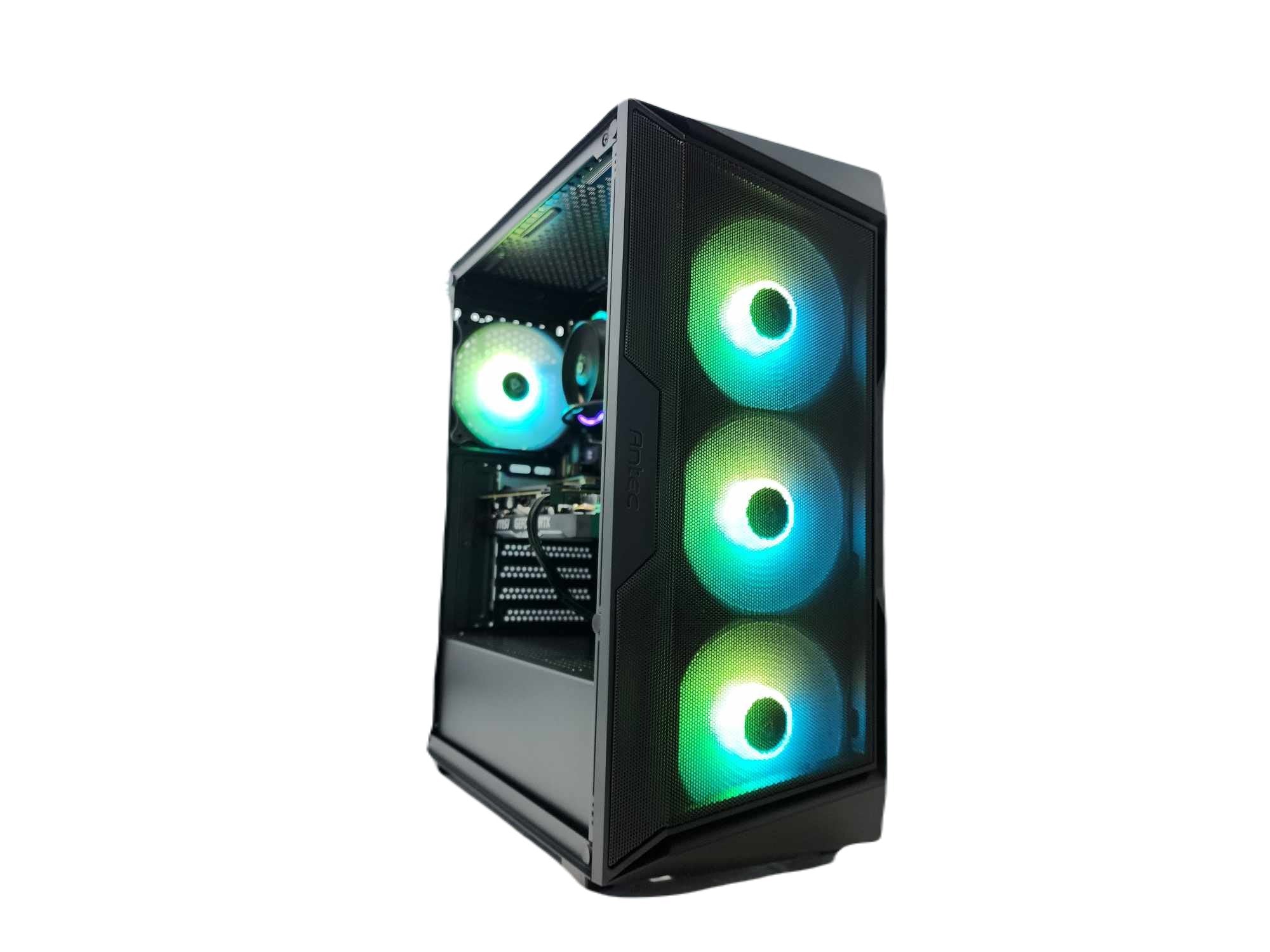 Gaming Desktop PC Computer Intel i5 NVIDIA RTX 4060 500GB SSD 1TB HDD 16GB DDR5 AX61 Black H610 - Geek Tech