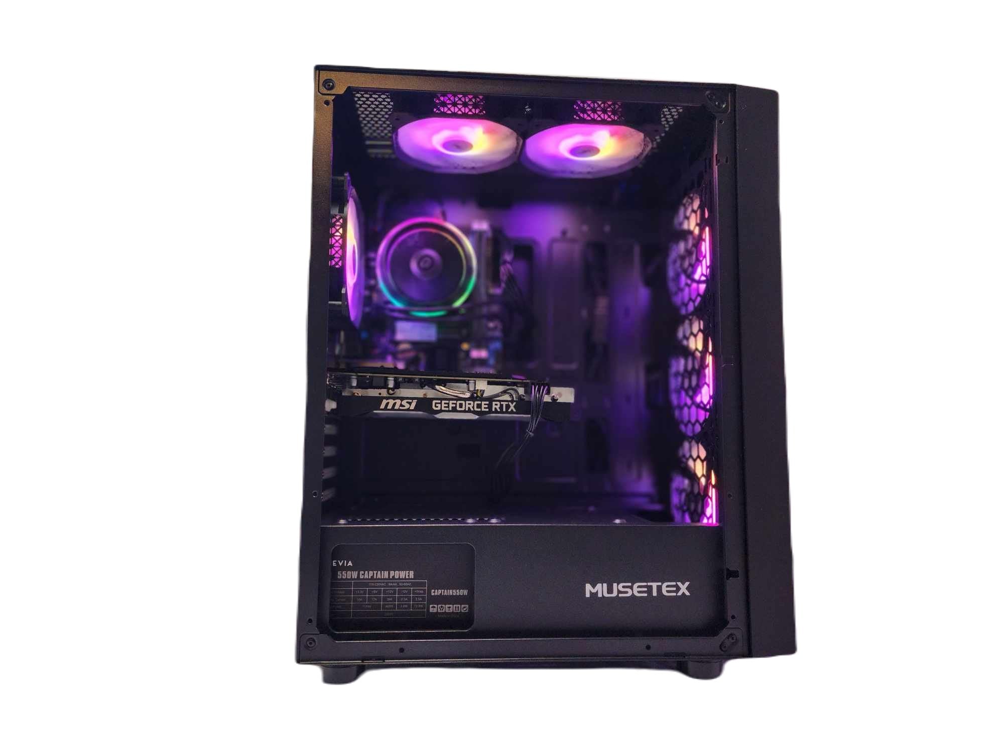 Gaming Desktop PC Computer Ryzen 3 NVIDIA RTX 4060 SSD 500GB 1TB 2TB 16GB 32GB 64GBB G06 Black A520 - Geek Tech