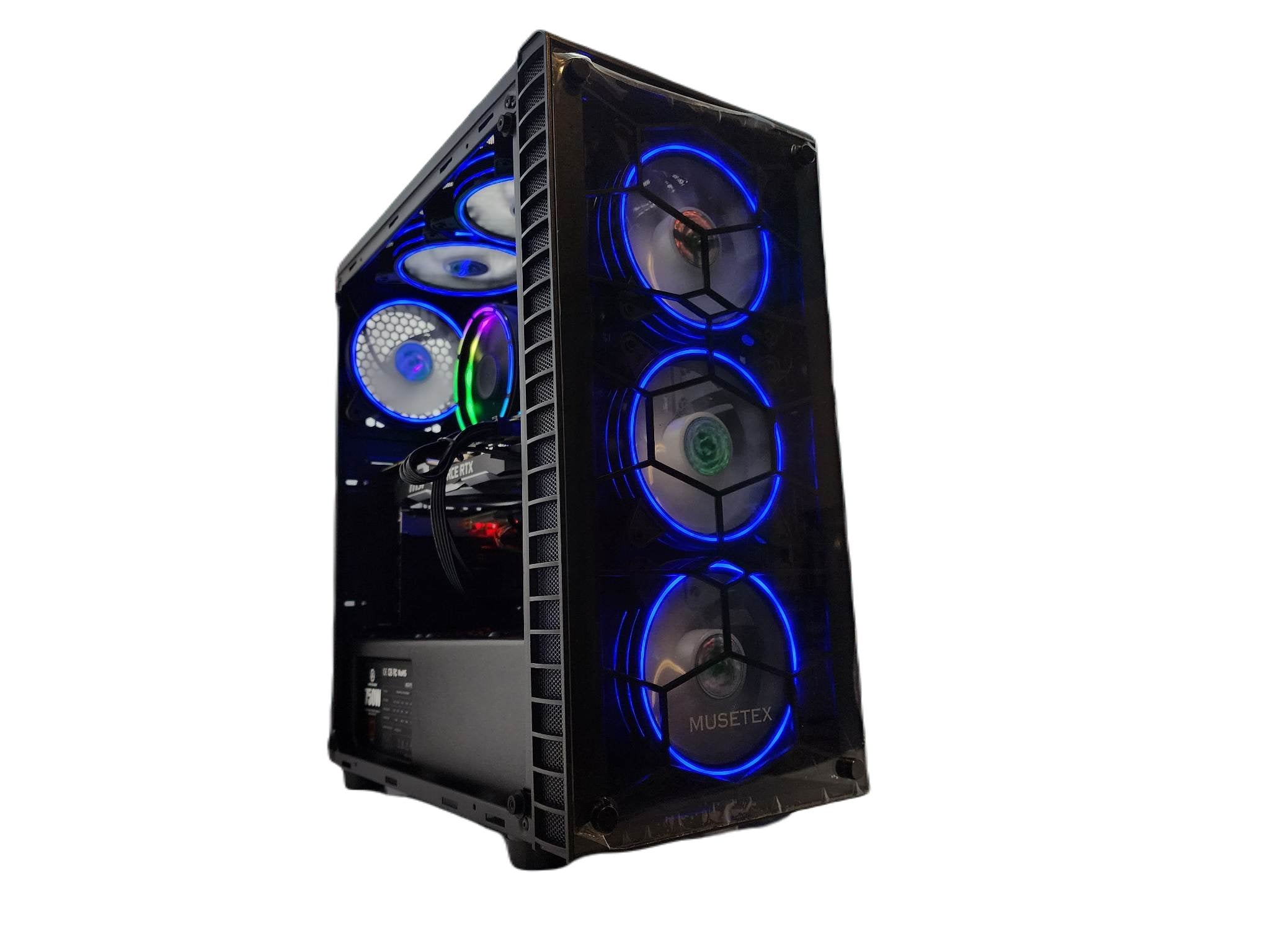 Gaming Desktop PC Computer Ryzen 5 NVIDIA RTX 4060 SSD 500GB 1TB 2TB 16GB 32GB 64GBB G06 Black A520 - Geek Tech