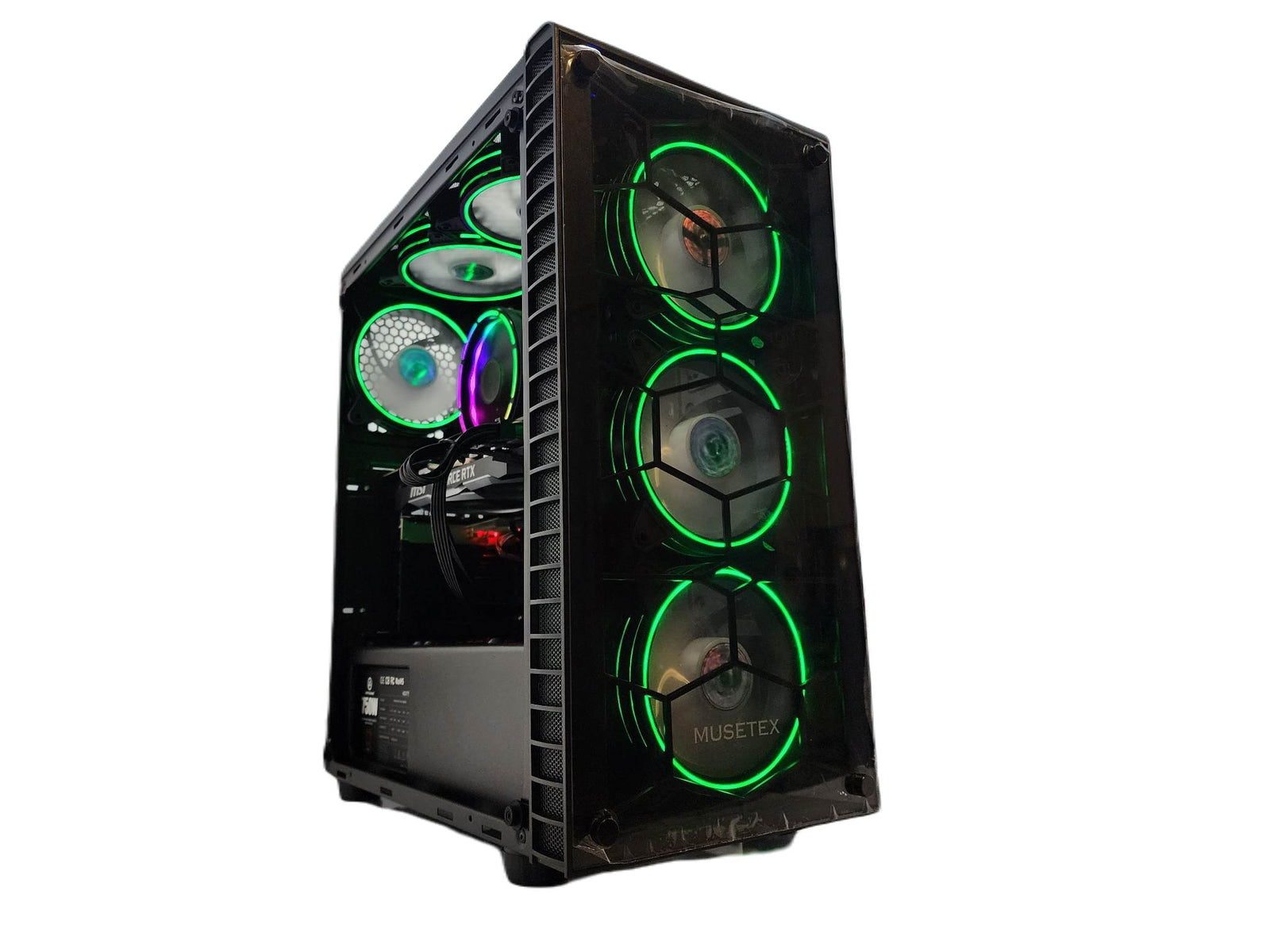 Gaming Desktop PC Computer Ryzen 5 NVIDIA RTX 4060 SSD 500GB 1TB 2TB 16GB 32GB 64GBB G06 Black A520 - Geek Tech