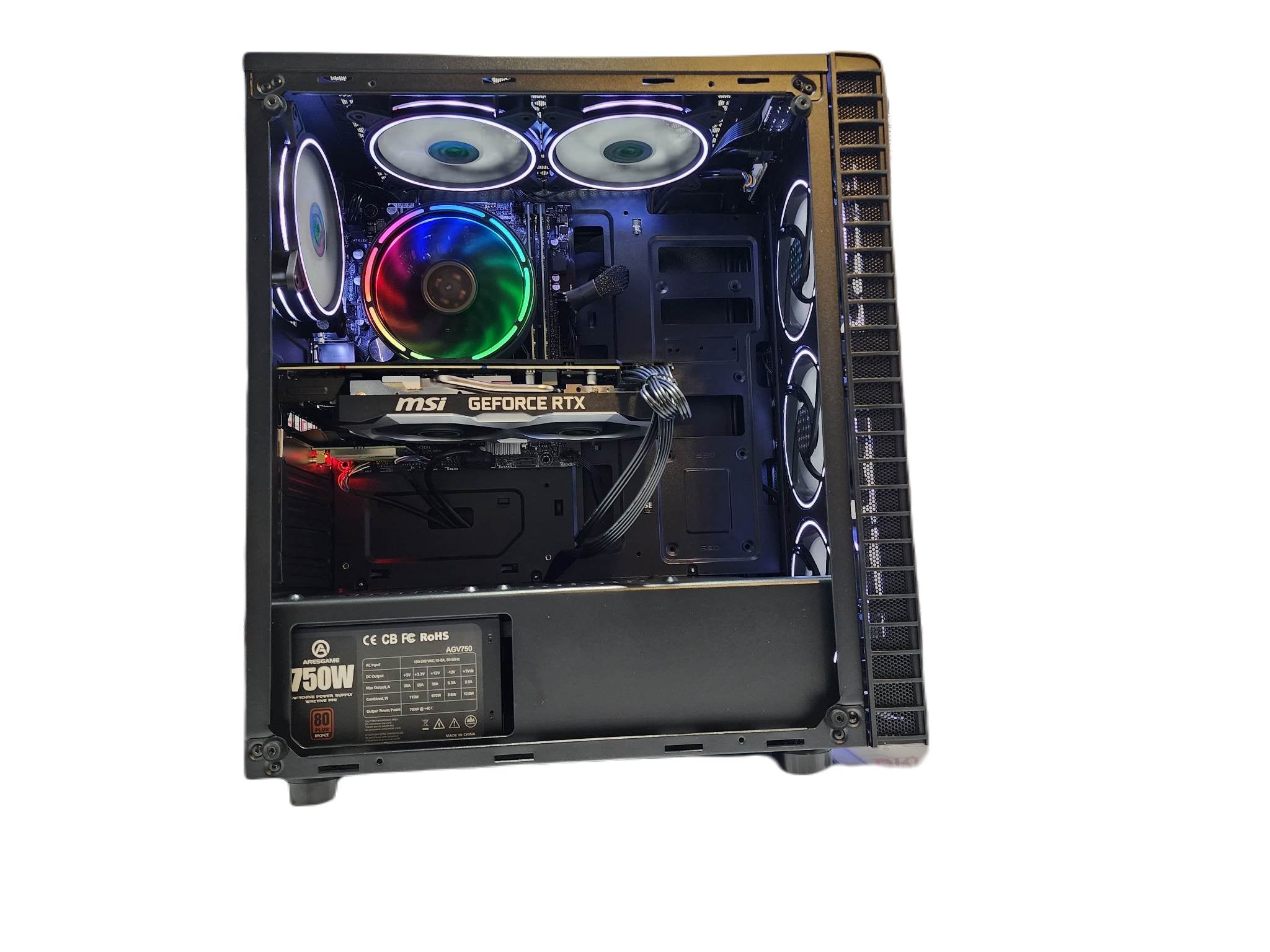 Gaming Desktop PC Computer Ryzen 5 NVIDIA RTX 4060 SSD 500GB 1TB 2TB 16GB 32GB 64GBB G06 Black A520 - Geek Tech