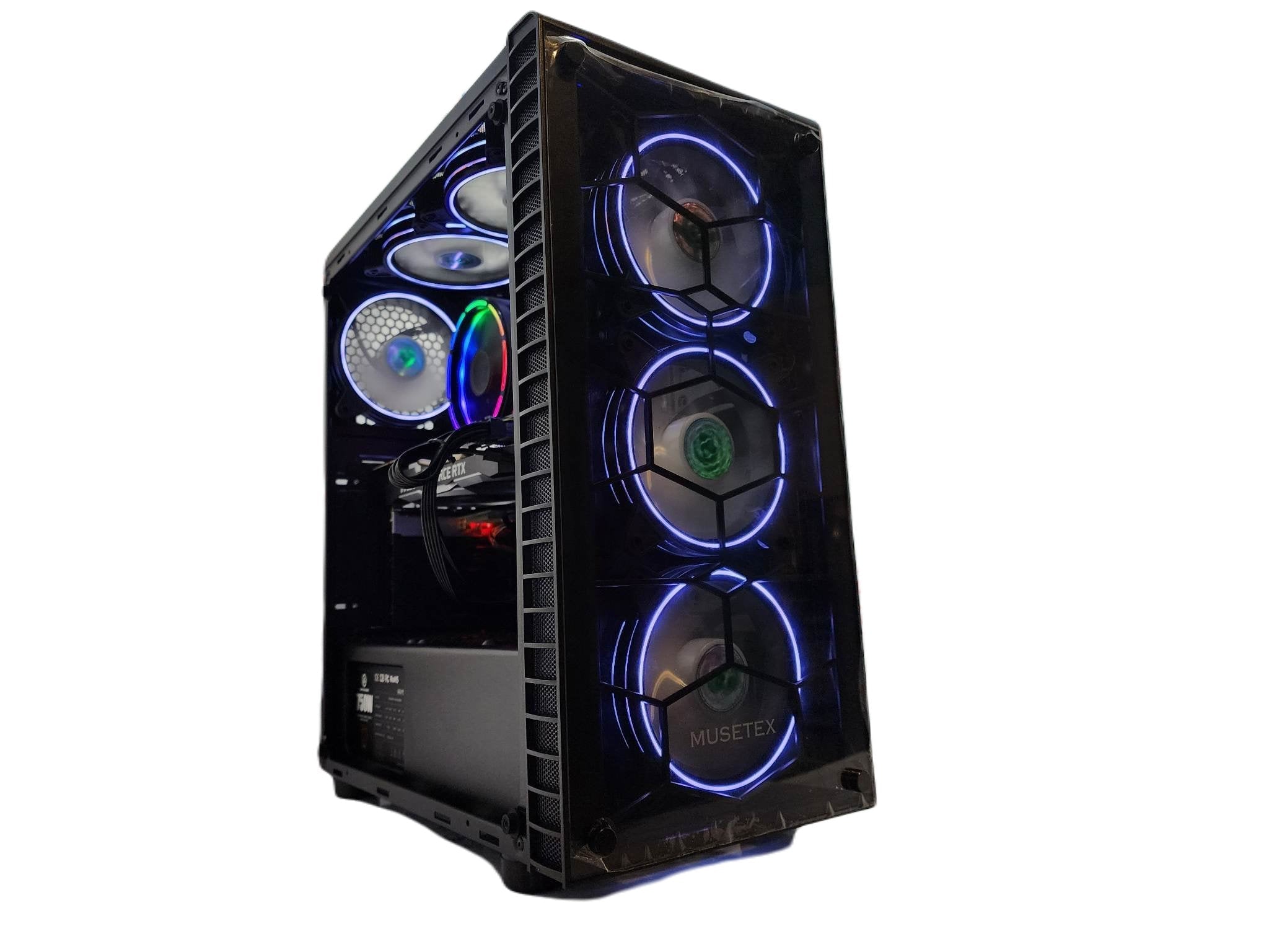 Gaming Desktop PC Computer Ryzen 5 NVIDIA RTX 4060 SSD 500GB 1TB 2TB 16GB 32GB 64GBB G06 Black A520 - Geek Tech