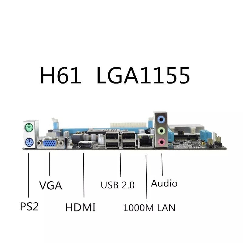 H61 LGA 1155 2nd 3rd Generation i3 i5 i7 Pentium Celeron DDR3 HDMI VGA Motherboard - Geek Tech