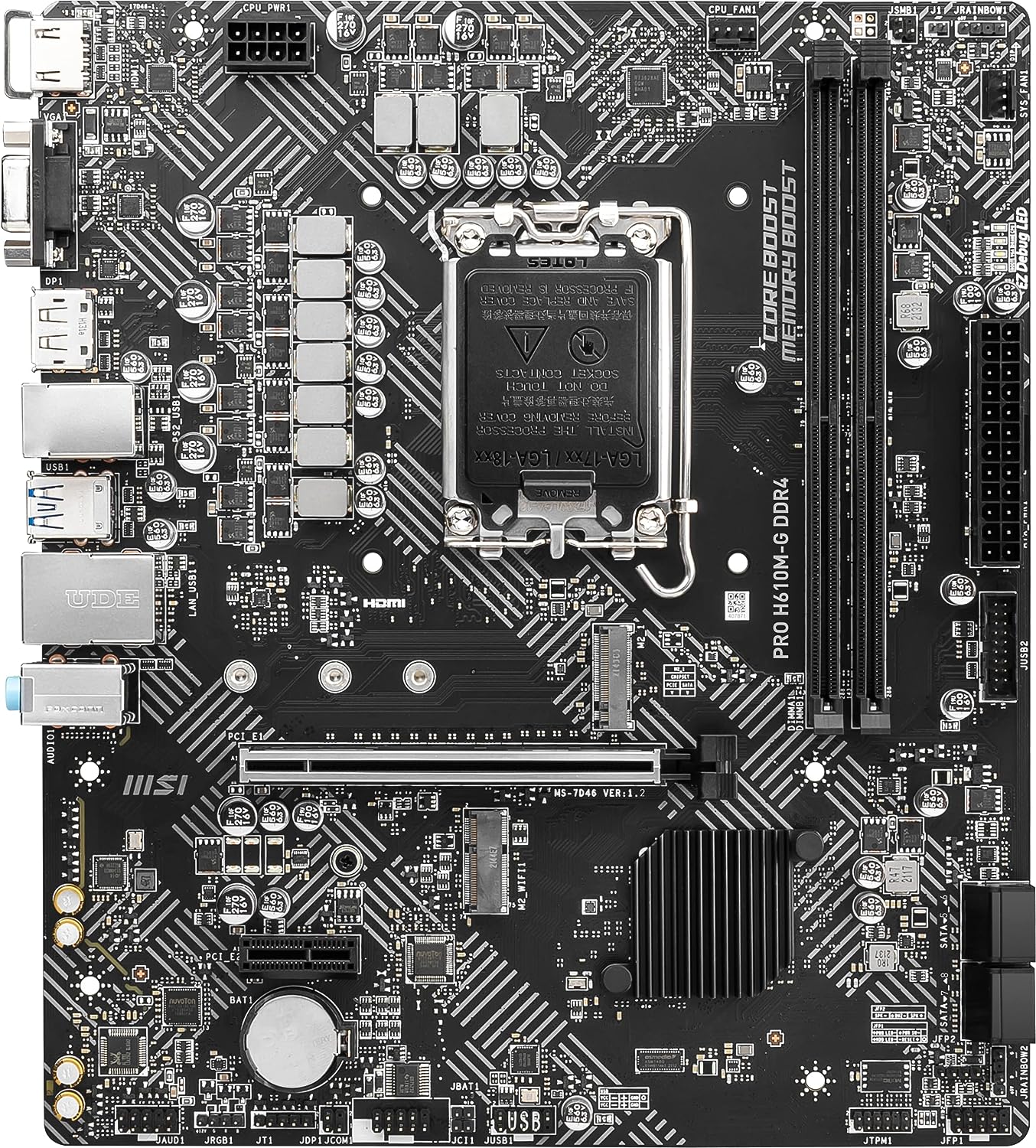 MSI Pro H610M-G LGA1700 DDR4 Motherboard - Geek Tech