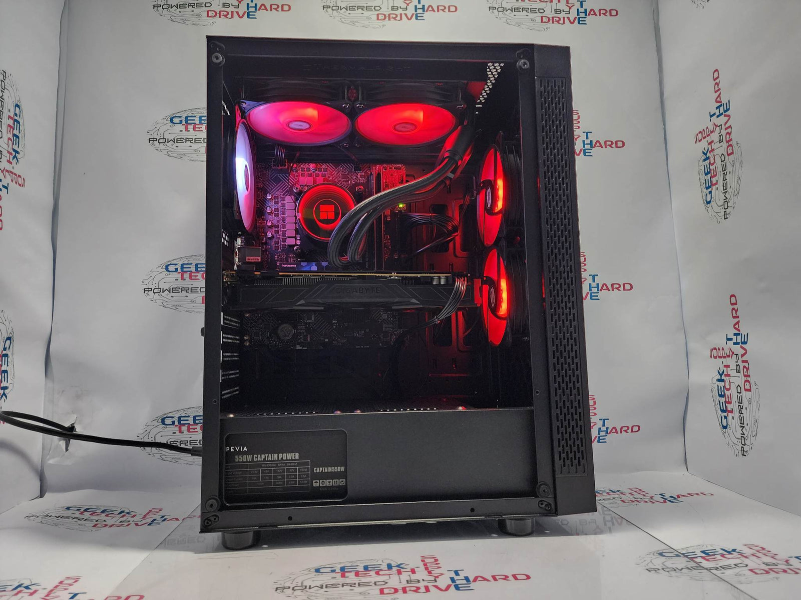 Pinnacle Gaming PC Desktop i5 NVIDIA RTX 3060 Ti SSD 1TB 2TB 16GB 32GB 64GB RGB WiFi Water Black Optillusion H7 - Geek Tech