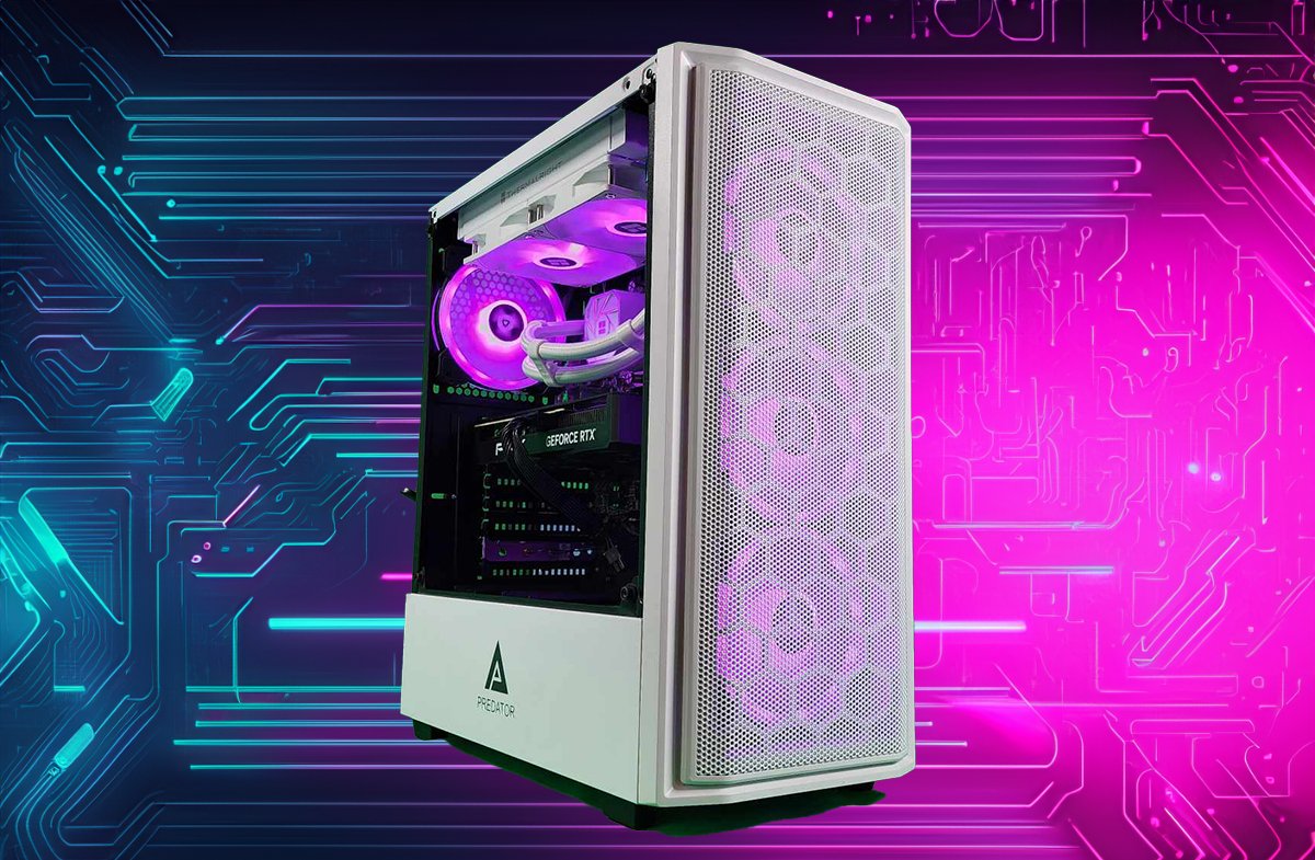 PRO Gaming Custom Desktop PC Computer 5 RTX 4070 500GB 1TB 2TB 16GB 32GB SSD WiFi Predator White - Geek Tech