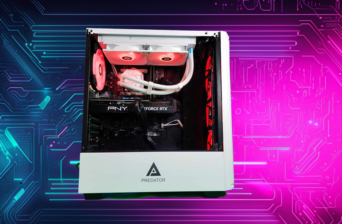 PRO Gaming Custom Desktop PC Computer 5 RTX 4070 500GB 1TB 2TB 16GB 32GB SSD WiFi Predator White - Geek Tech