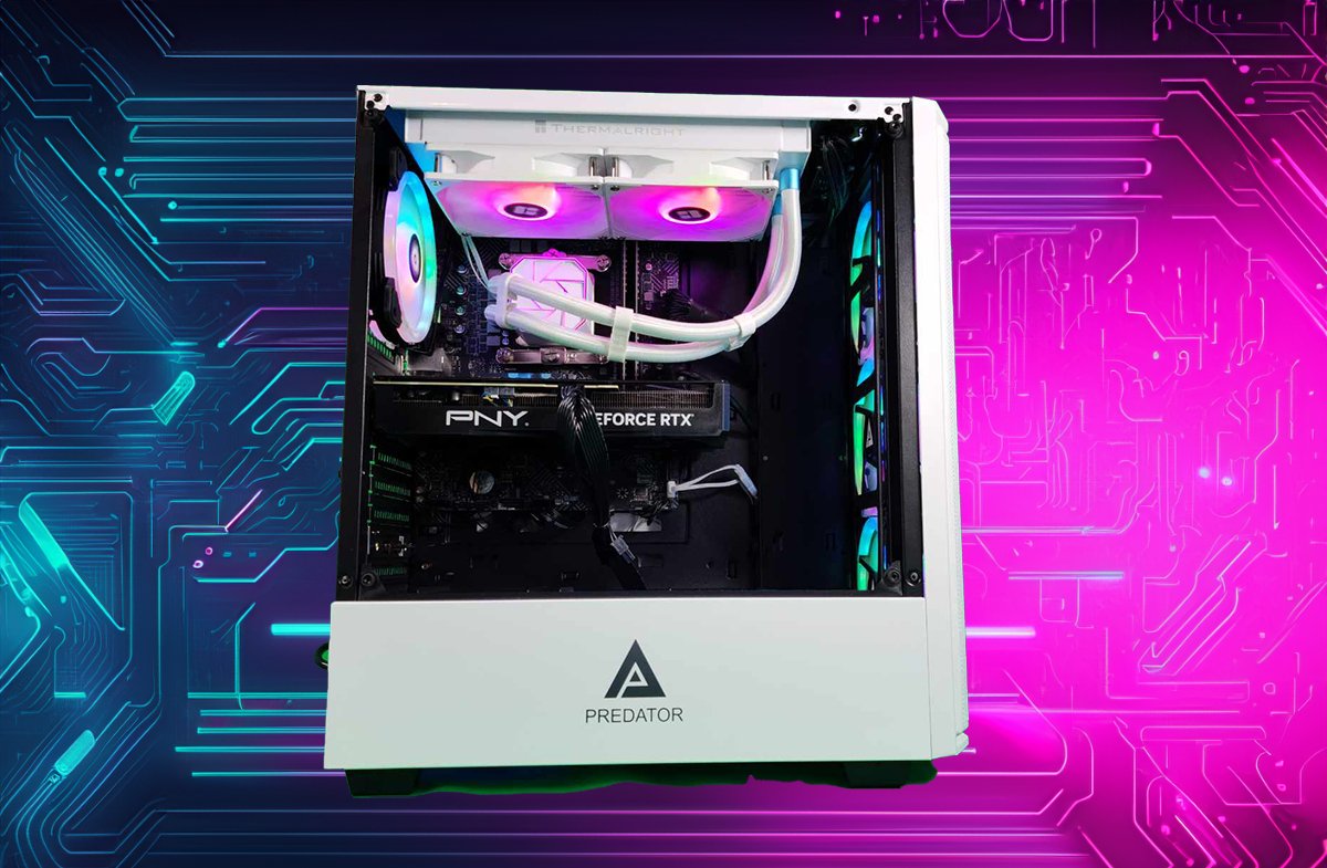 PRO Gaming Custom Desktop PC Computer 5 RTX 4070 500GB 1TB 2TB 16GB 32GB SSD WiFi Predator White - Geek Tech