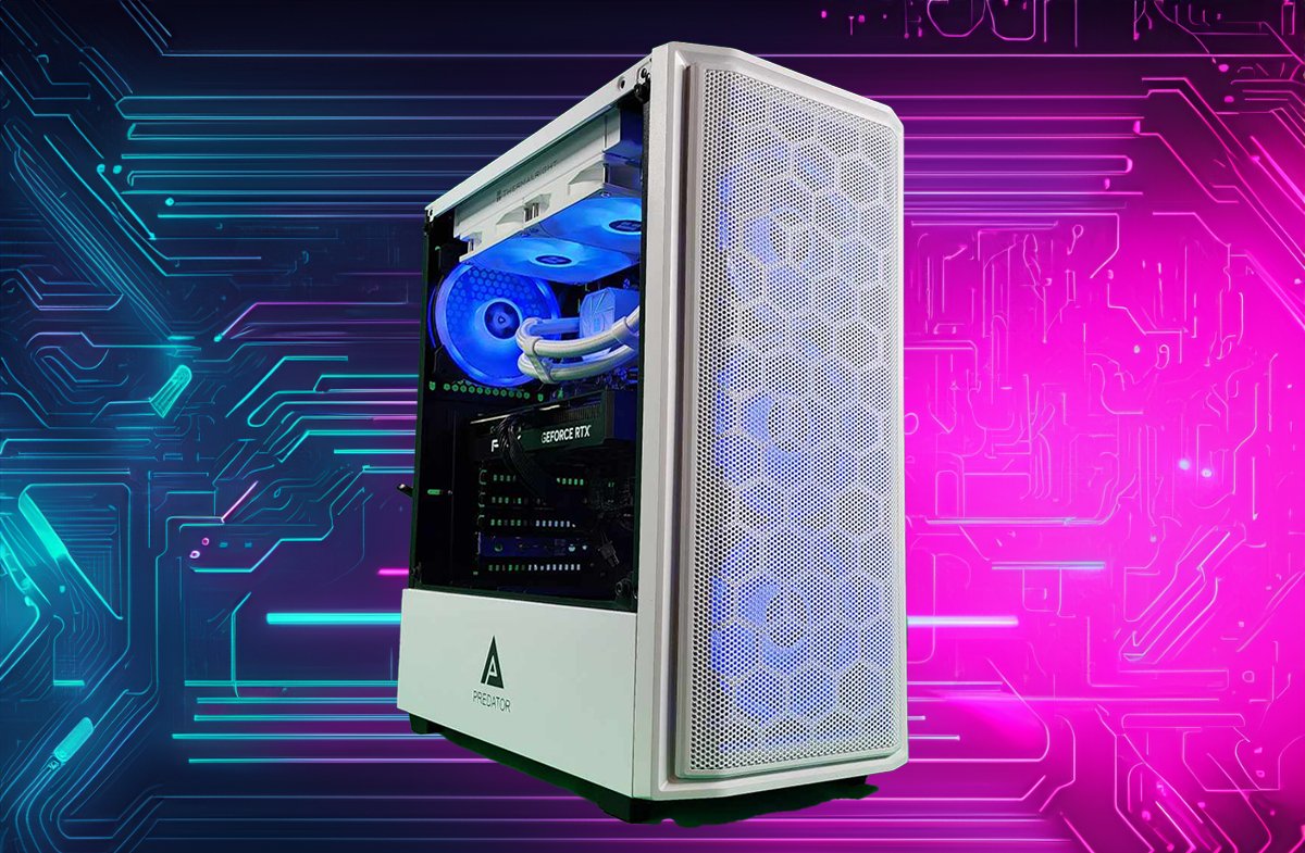 PRO Gaming Custom Desktop PC Computer 5 RTX 4070 500GB 1TB 2TB 16GB 32GB SSD WiFi Predator White - Geek Tech