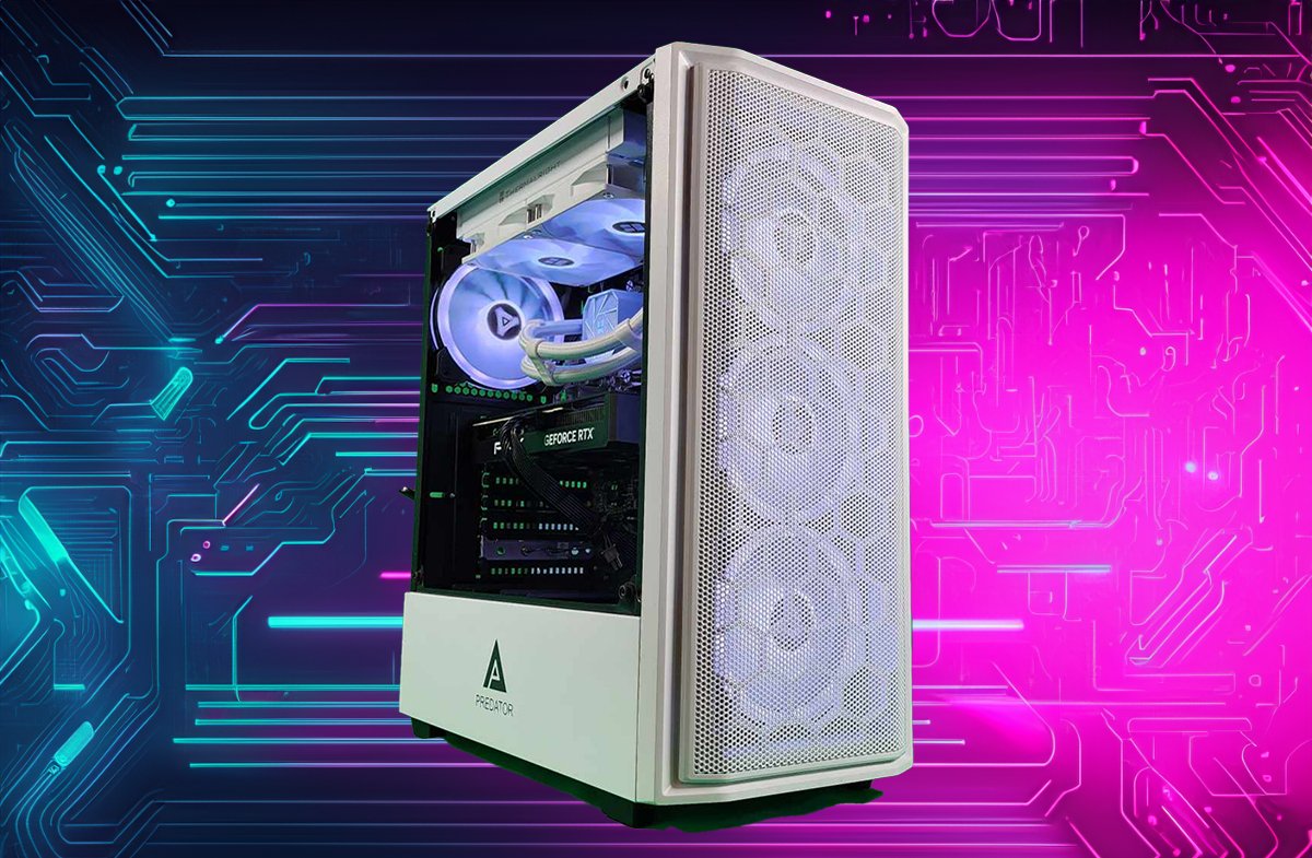 PRO Gaming Custom Desktop PC Computer 5 RTX 4070 500GB 1TB 2TB 16GB 32GB SSD WiFi Predator White - Geek Tech