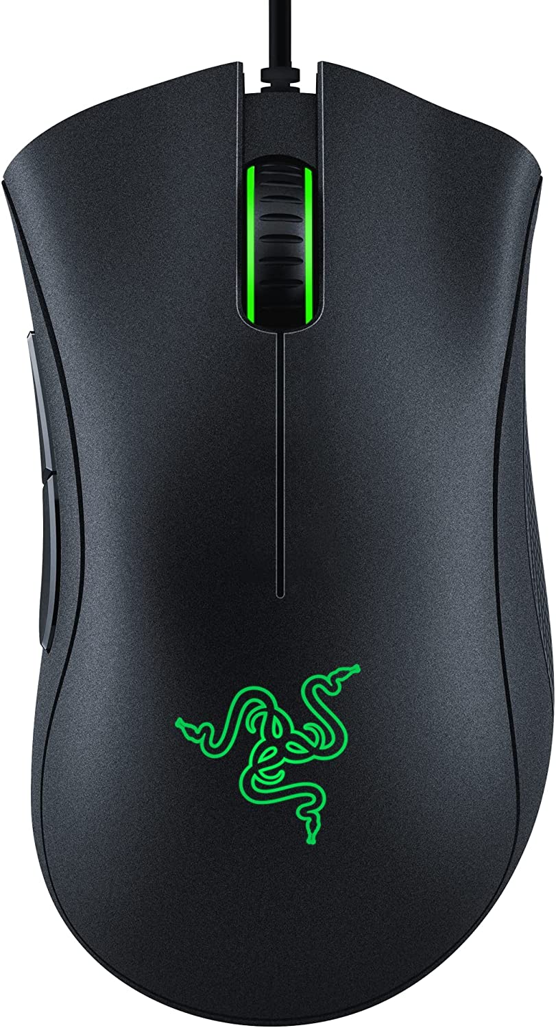 Razer DeathAdder Essential Gaming Mouse: 6400 DPI Optical Sensor - 5 Programmable Buttons - Mechanical Switches - Rubber Side Grips - Classic Black - Geek Tech
