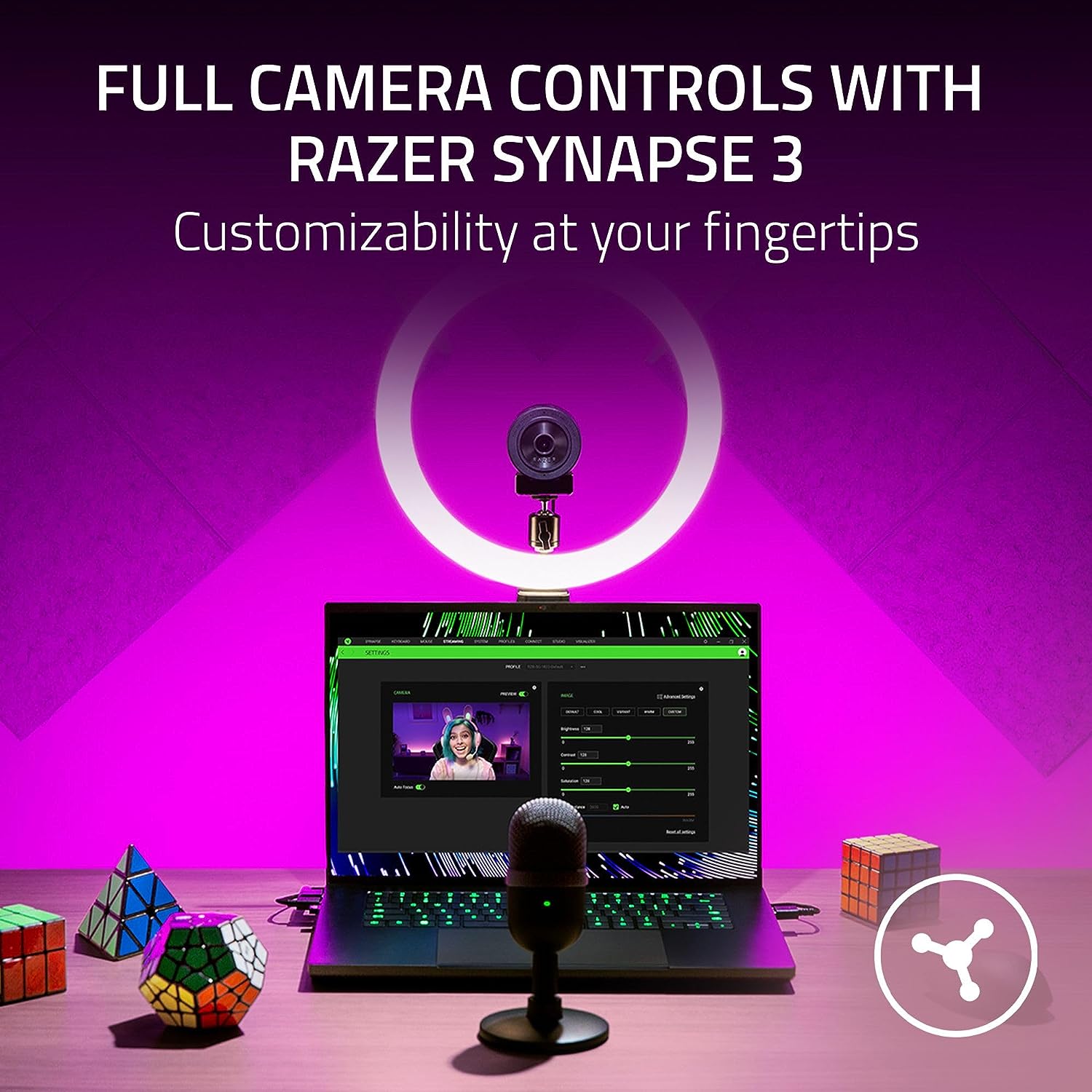 Razer Kiyo X Full HD Streaming Webcam 1080p 60fps - Geek Tech