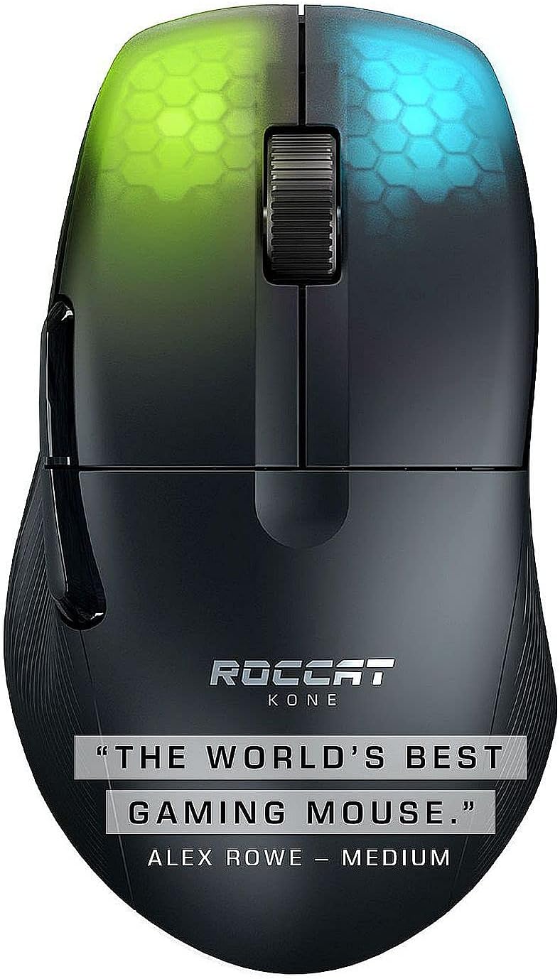 ROCCAT Kone Pro Air Gaming PC Wireless Mouse Black - Geek Tech