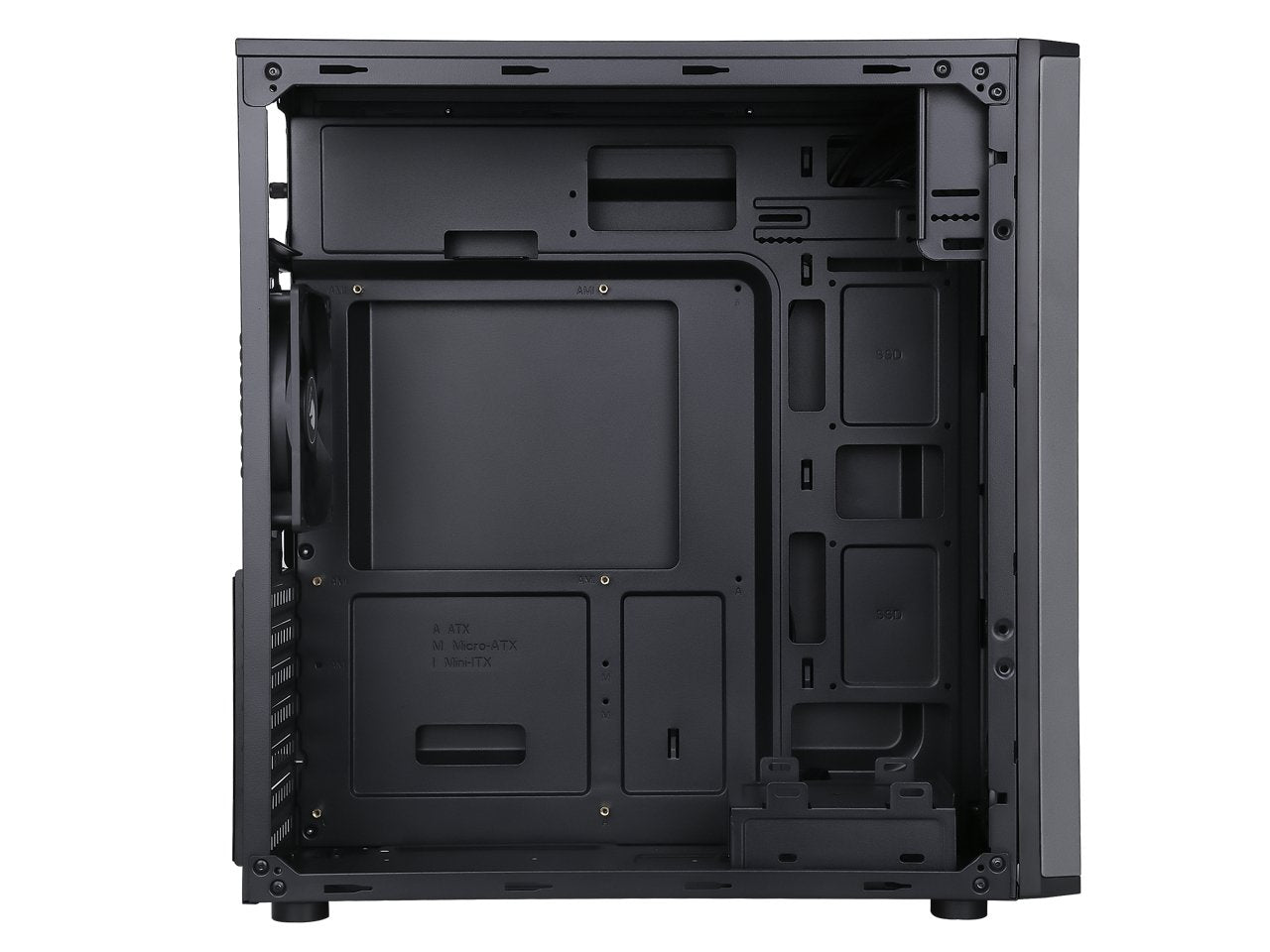Sama Jazovo-BK Black USB3.0 Steel ATX Mid Tower Computer Case, 3 x120mm Black Fan (2 x front, 1x Rear Pre-Installed) - Geek Tech