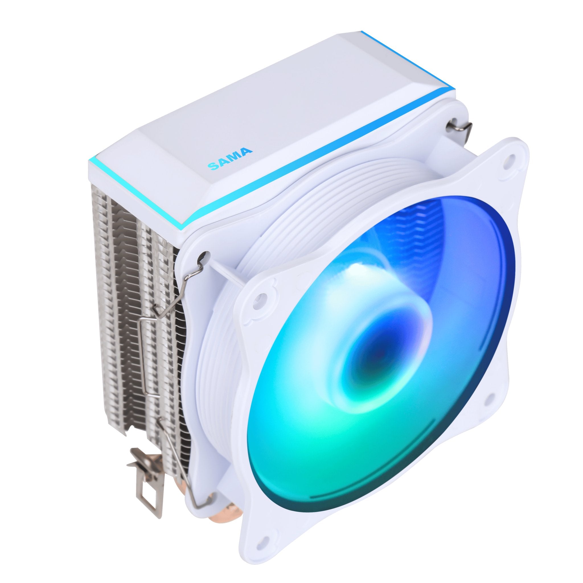 SAMA KA200DW Air Fan CPU Cooler RGB AMD AM2 AM2+ AM3 AM3+ AM4 AM4+ AM5 White - Geek Tech