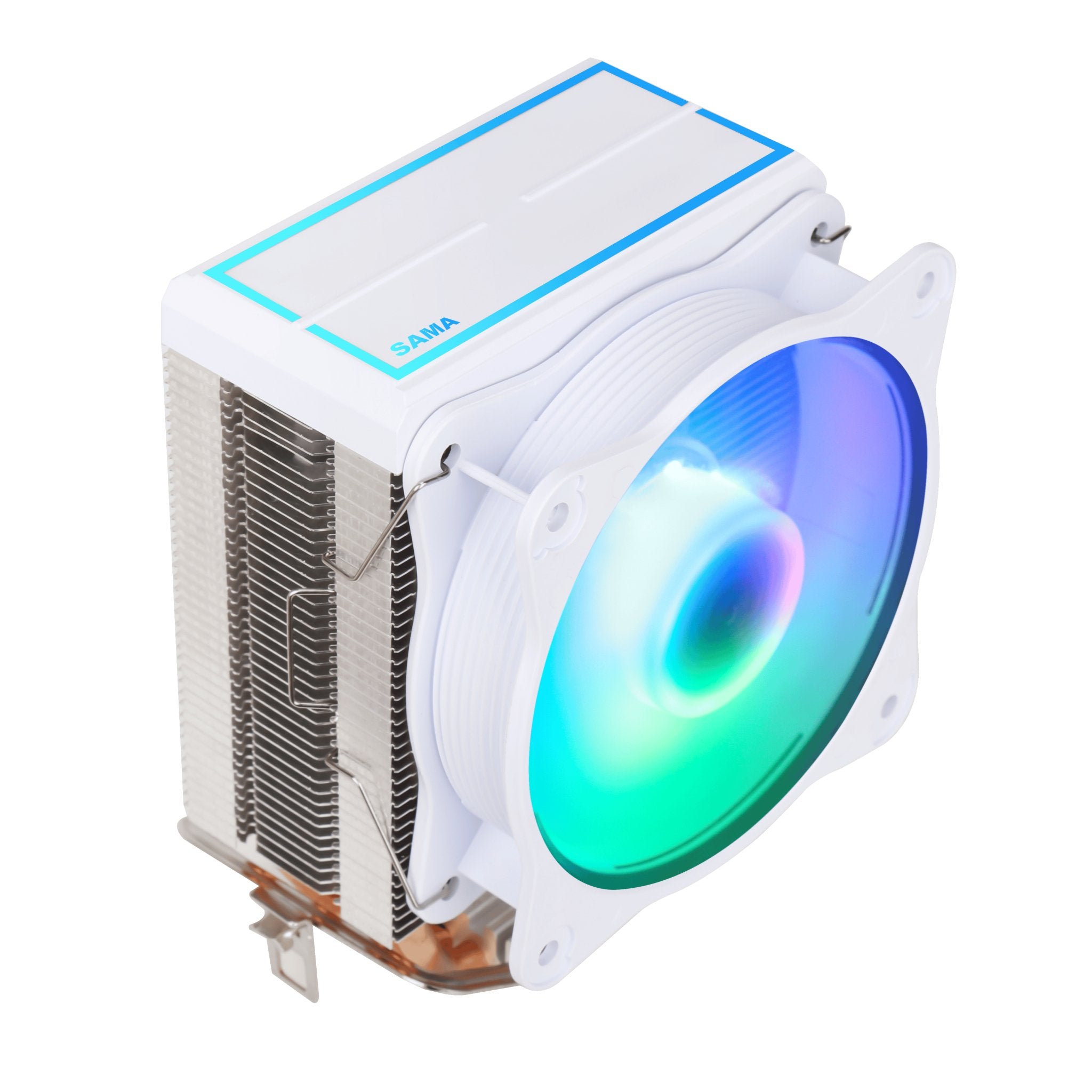 SAMA KA450DW Air Fan CPU Cooler RGB Intel LGA 775 1150 1151 1155 1156 1200 1366 1700 White - Geek Tech