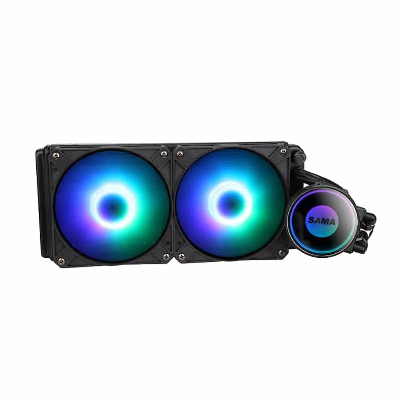 SAMA KW240D 240mm AIO Liquid CPU Cooler RGB AMD AM2 AM2+ AM3 AM3+ AM4 AM4+ AM5 Black - Geek Tech