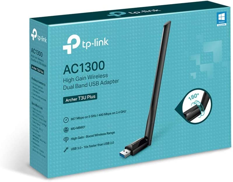 TP-Link USB WiFi Adapter for Desktop PC, AC1300Mbps USB 3.0 WiFi Dual Band Network Adapter with 2.4GHz/5GHz - Geek Tech