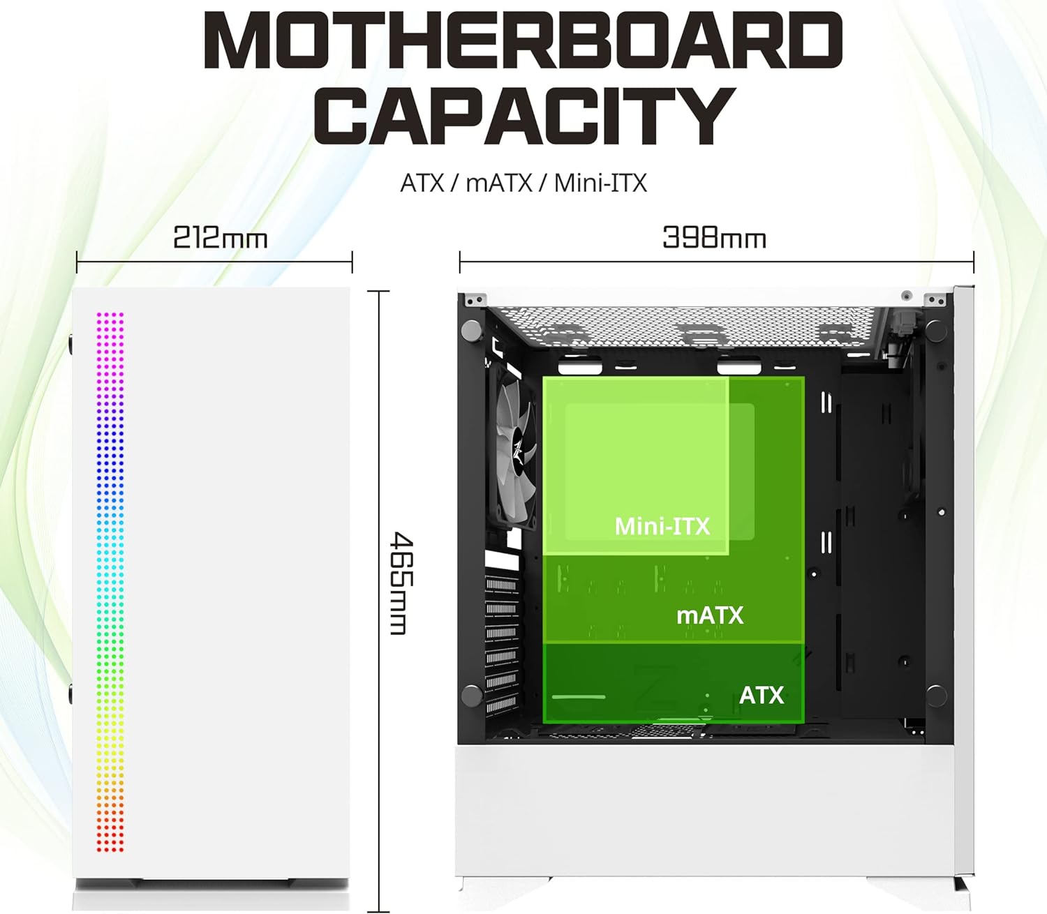 Zalman S5 ATX Mid-Tower Gaming PC Case - White - Geek Tech